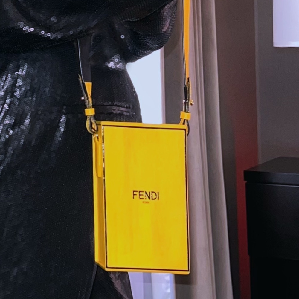 Fendi yellow box bag